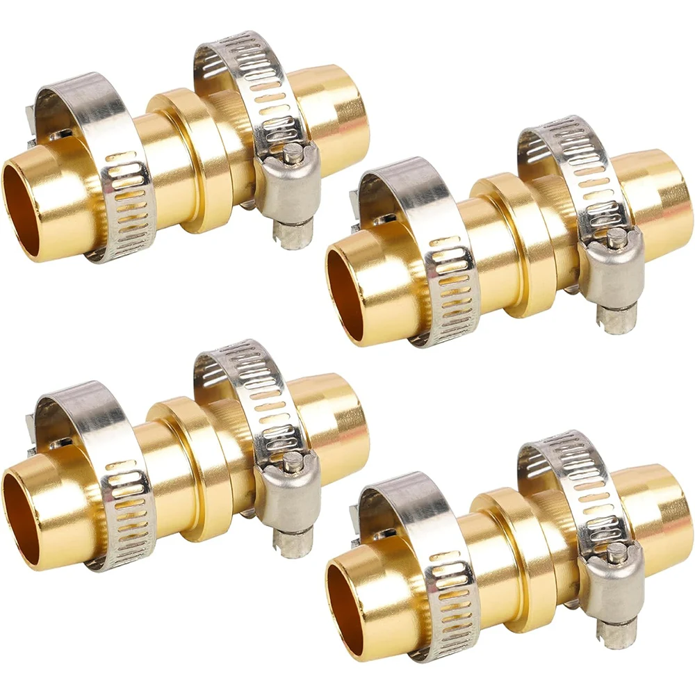 

4 Pack Garden Hose Repair Kit, Hose Connector Repair Mender Kit with Stainless Clamp, Fits 3/4"-5/8" Water Hose Repair Fittings