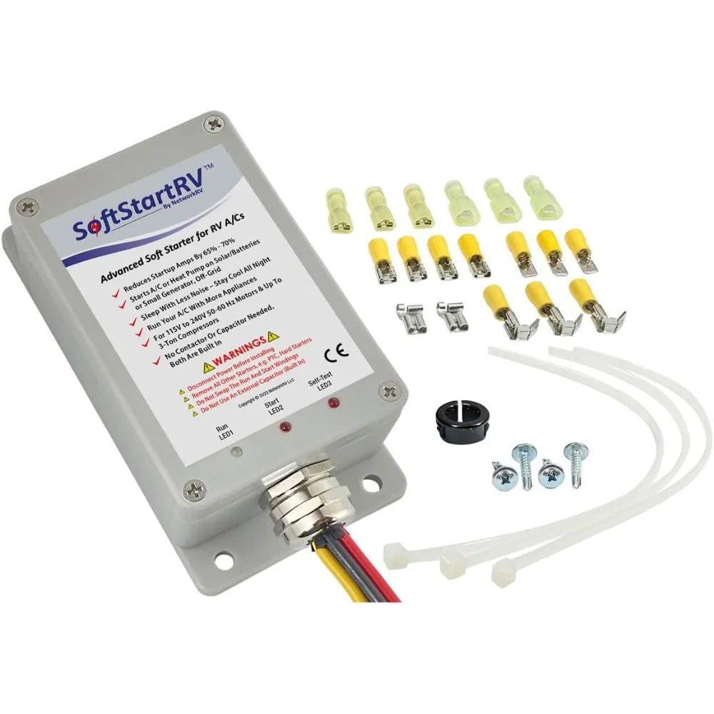 مكيف الهواء، طقم بدء ناعم RV AC لمكيف الهواء، سهل التشغيل حتى مع مولد صغير، مقاوم للماء بنسبة 100%، ملحقات #2