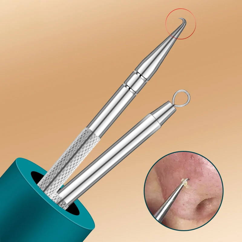 

Blackhead Remover Acne Tool Pimples Removal Needles Extractor Tweezers Pore Cleaner Deep Cleaning Tool