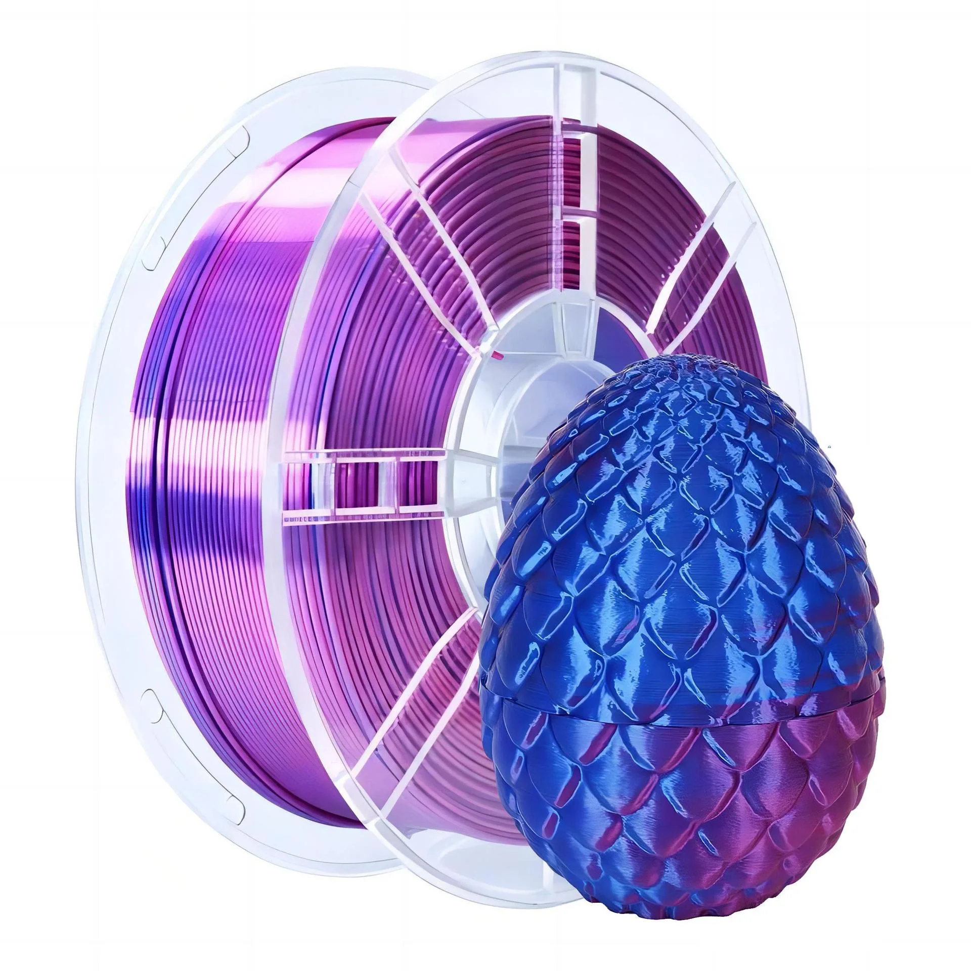 1kg Filament PLA Silk do Drukarek 3D 1.75mm Wielokolorowy Filament Jedwabisty z Gładkim Gradientem Efektu Tekstury, Materiał do Drukarek FDM, Materiały Eksploatacyjne — zdjęcie produktu 5