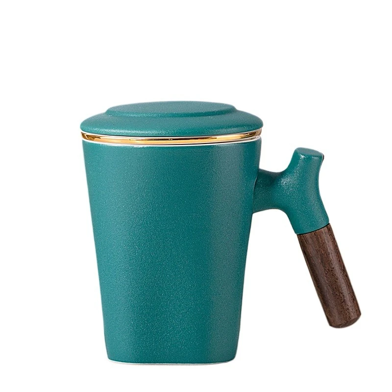 

Tea separation office with lid filter water cup ceramic mug business cup