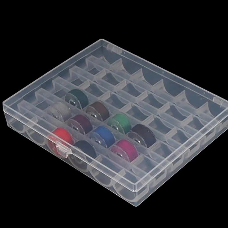 Bobines de fil polyester avec boîte de rangement, Végétpour machine à coudre, accessoires de broderie