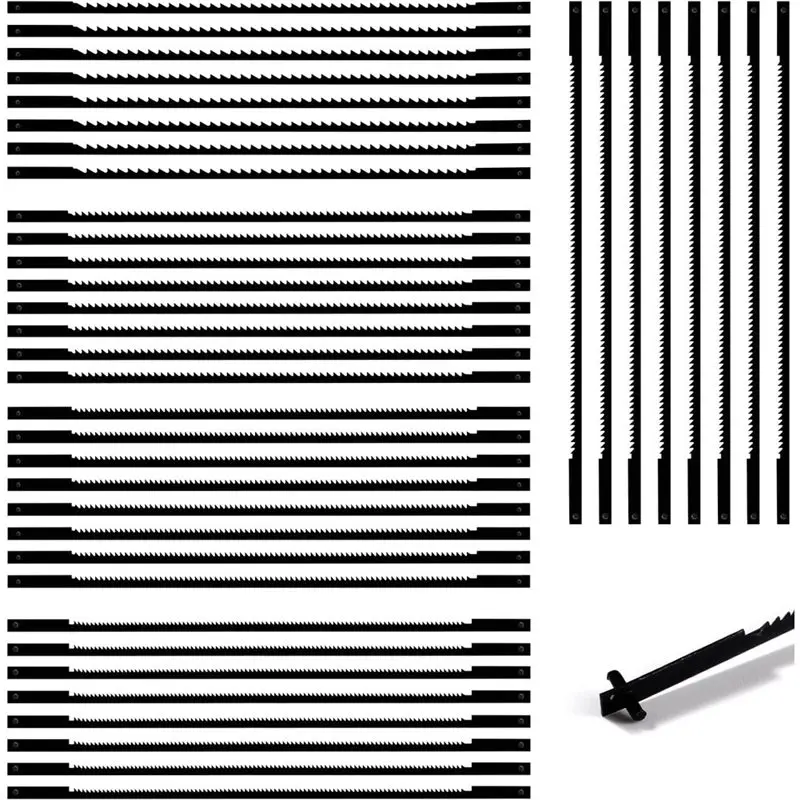 B08B-For Scroll Saw Blades 40 Pieces 127 Mm With Pin- Fretsaw Blades Featuring 10/15/18/20/24 Teeth For Scroll Saw
