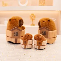 Funny Bathing Capybara Plush Toys Cute Detachable Plush Bathtub Pendant Lovely Keychain Backpack Decor Plush Desktop Storage bag