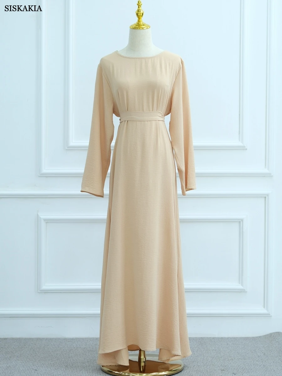 Siskakia Dubai robe élégante coupe cintrée deux pièces robe Cape ceinturée caftan ceinture incluse