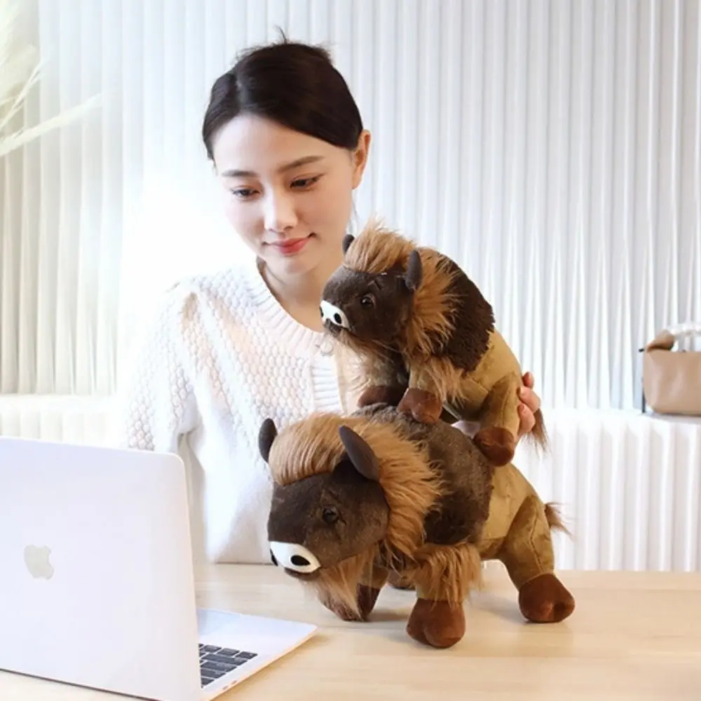 

Cartoon Long Mane Cattle Animal Plush Doll Horns Stuffed Bull Bull Plush Toys ReaListic Soft Ox Stuffed Dolls Birthday Gift