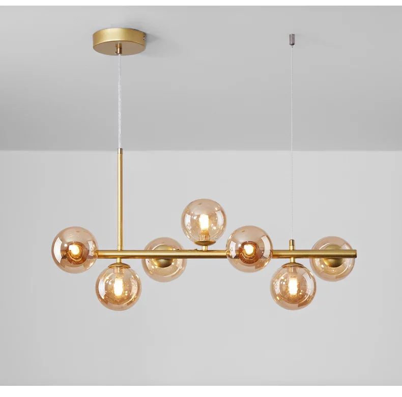 Modern Glass Ball Ceiling Chandelier for Table Dining Living Room Kitchen Island Pendant Lamp Home Decor Indoor Lighting Fixture