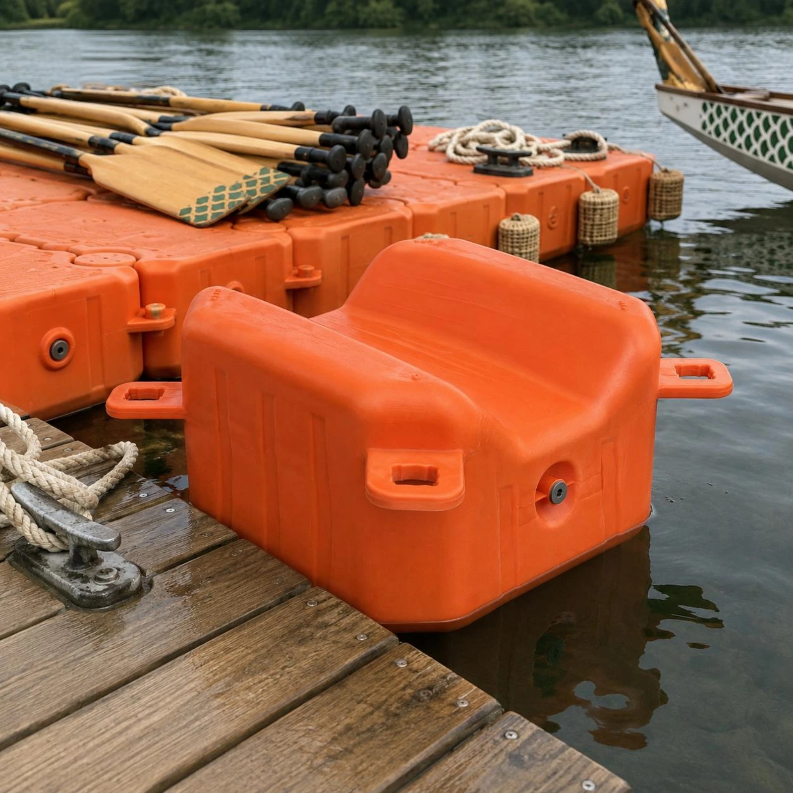 

Pontonplattform with Side Attachment Lugs Stable Buoy-shaped Floating Platform for Water Engineering Applications