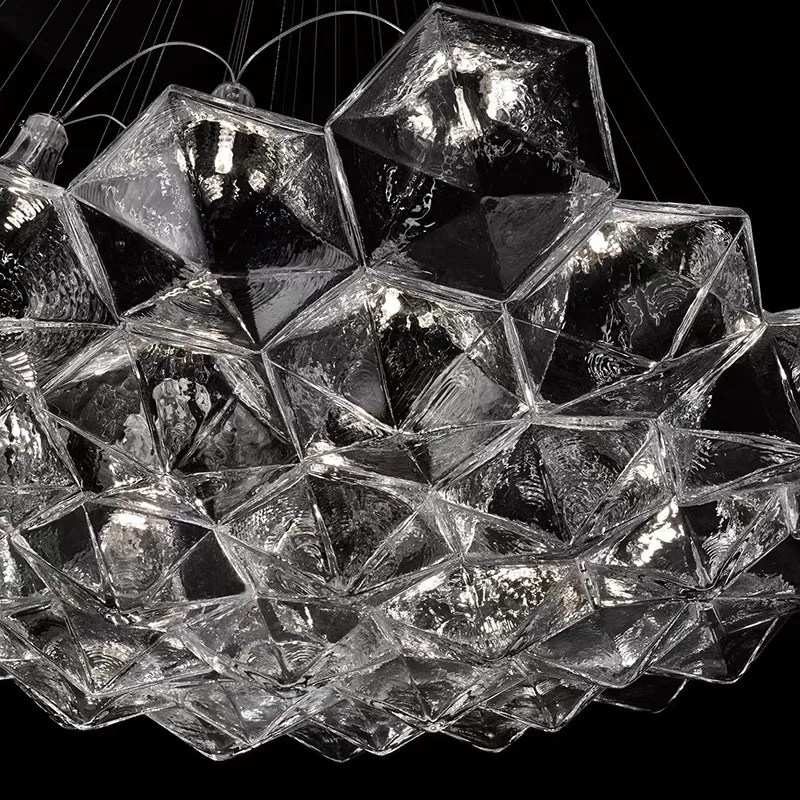 Italian Modern Ceiling Chandeliers Handmade Glass Pendant Light Luxury Villa Living Room Dining Room Lighting Fixture