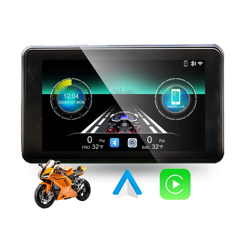 

5inch Portable IPX8 Waterproof Motorcycle Navigation System Carplay Moto Screens for Motorcycles