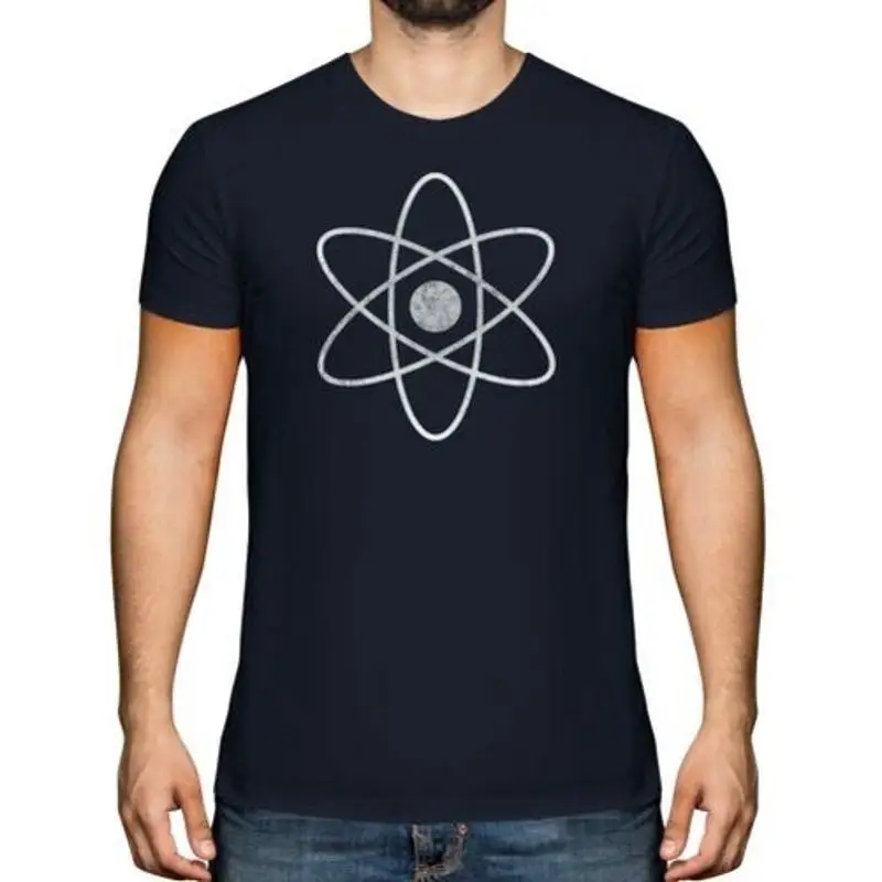 الذرية دوامة رمز استرخاء طباعة تي شيرت الرجال خمر الملحد الإلحاد #1