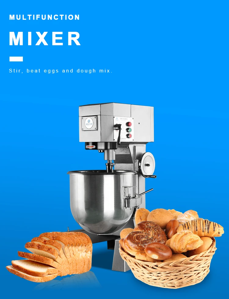 Stainless Steel Multifunctional Mixer Machine 40 Litres Dough Mixer