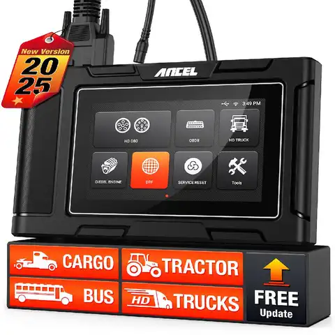 ANCEL HD3400 Pro  Full System Heavy Duty Truck Scanner DPF Regen  Free Lifetime Updates Diesel Diagnostic Scan Tool for Cummins
