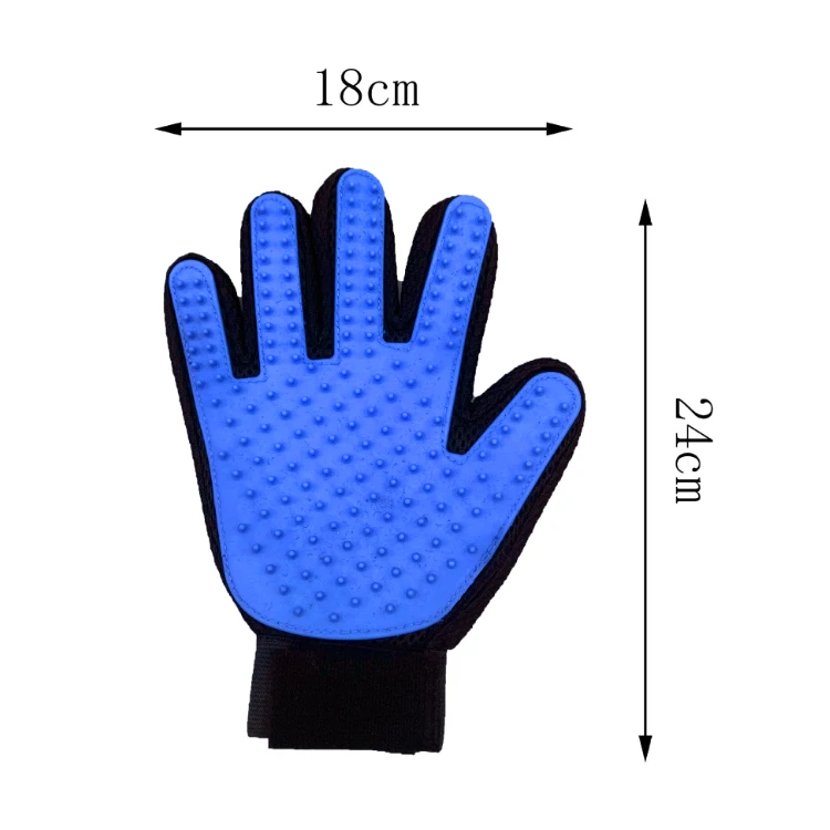 U.S. warehouse direct shipment In stock grooming glove five fingers silicone pet bath clean pet hair remover glove