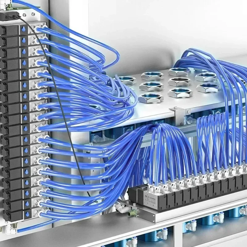 นิวเมติกวาล์วSolenoid 4V210-08 DC 12/24V AC110/220Vตัวเลือกบล็อกท่อไอเสียFitting Multi-Wayผสม 2/3/4 Way