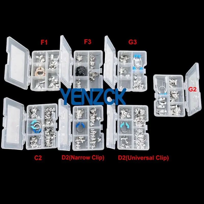 1 Set Dental Sectional Matrix System Sectional Matrix Band with Spring Clip 7 Types Optional