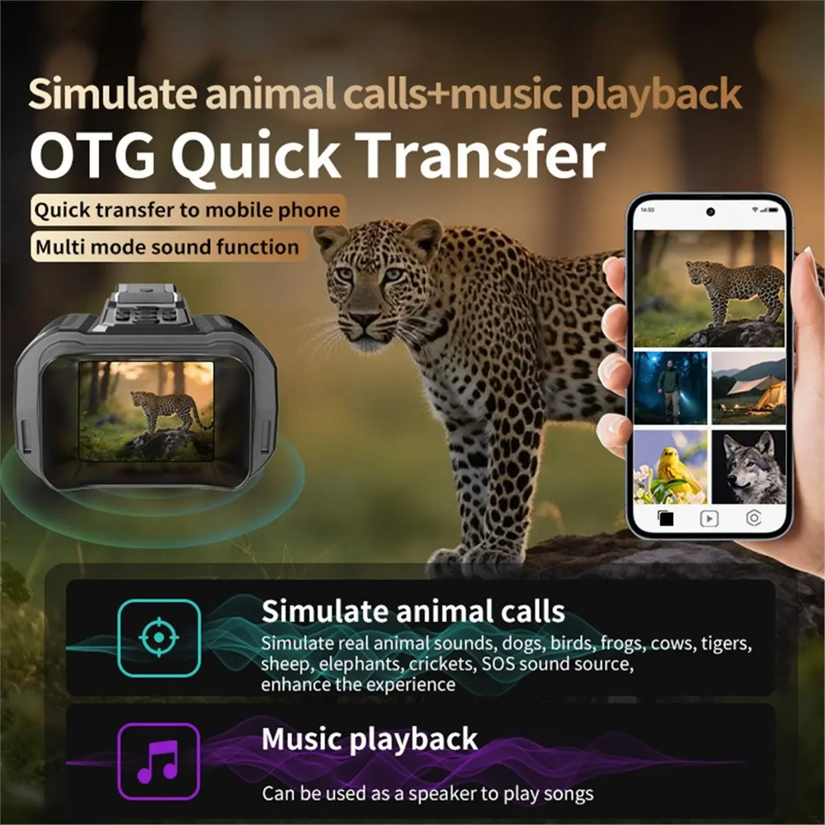 

【АВТОМ】NV109 цифровые очки ночного видения телескоп на шлеме 2,7K 1080P бинокль для записи видео для обнаружения на открытом воздухе