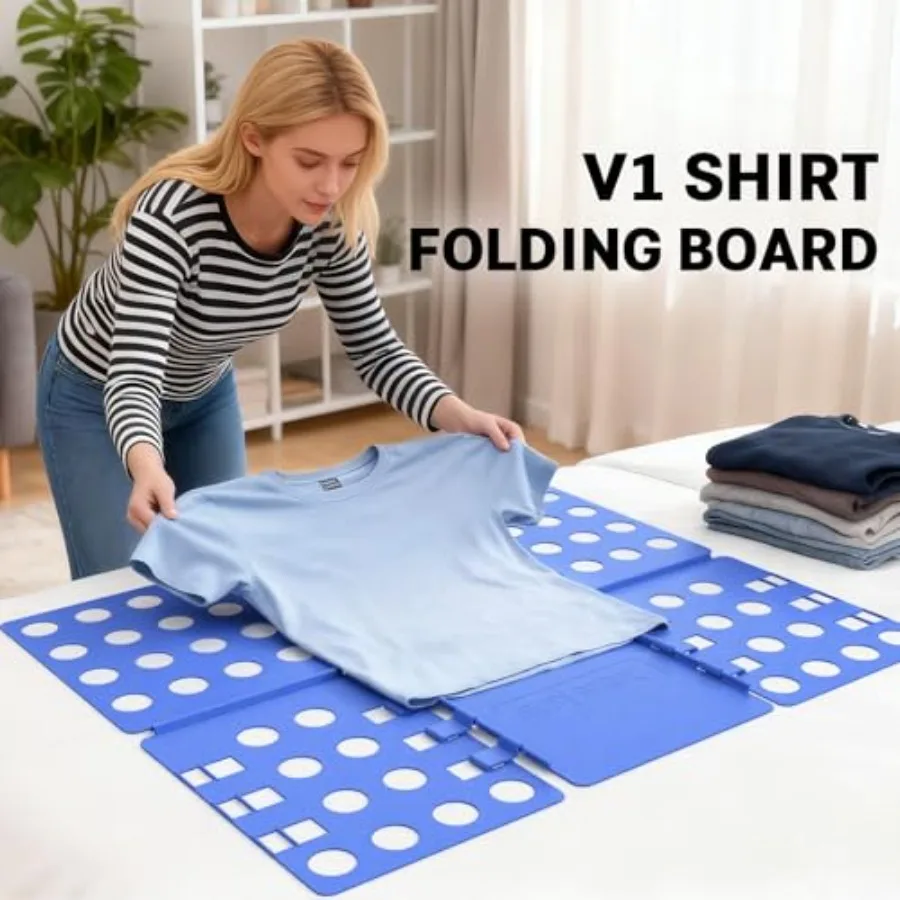 V1 Shirt Folding Board t Shirts Clothes Folder Durable Plastic Laundry folders Folding Boards for Adults and Fast and Fun