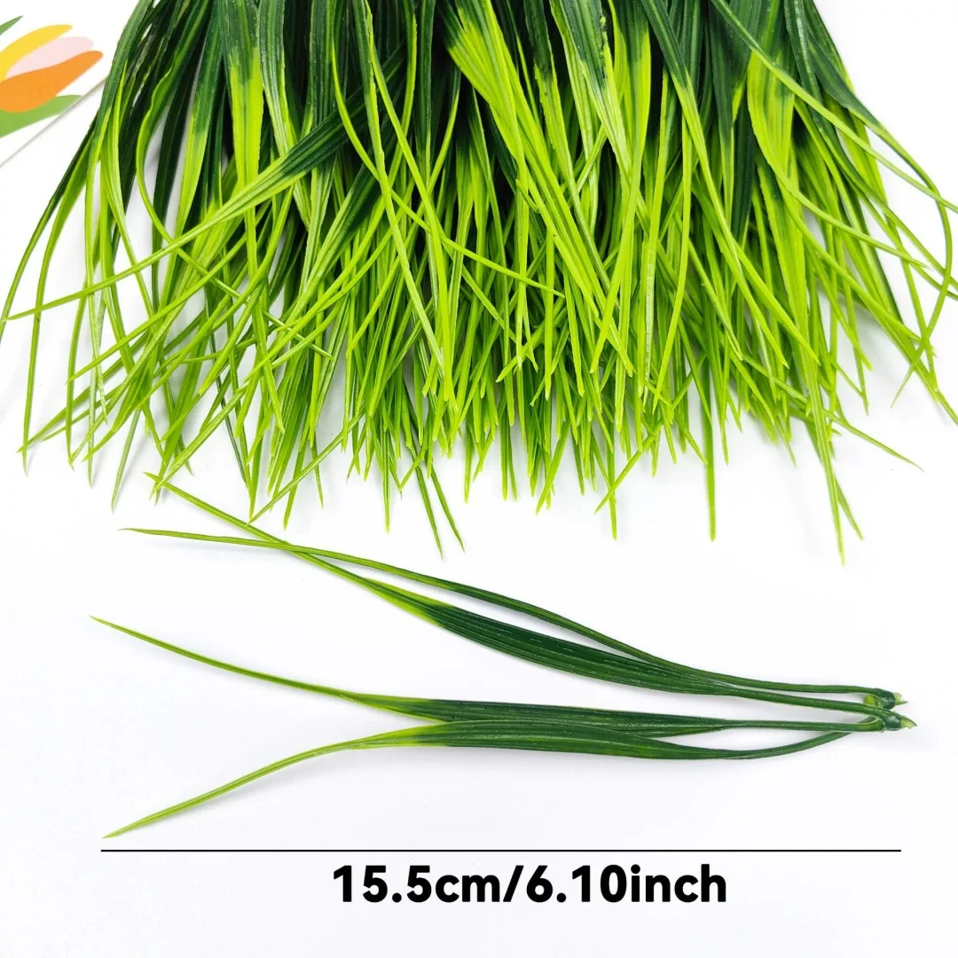 Fake Greenery Injection-Molded Plant Wall Greenery Decorative Grass Low-Maintenance Artificial Spring Grass For Home Staging