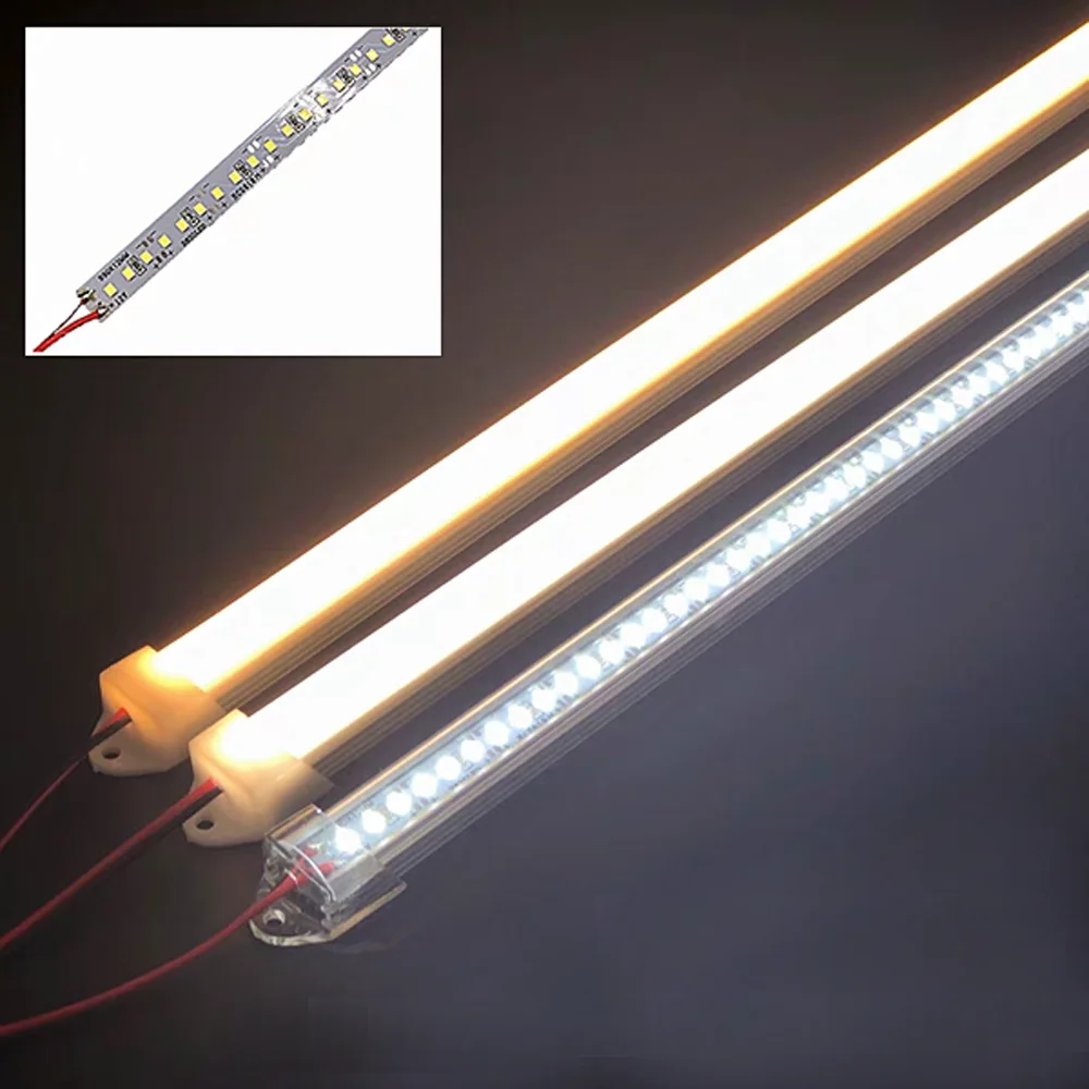 5PCS 50CM 12v 24v Led Hard Strip Light 12W Led Rigid Bar Tube Light Car Cabinet 3000k 4000k 6000k