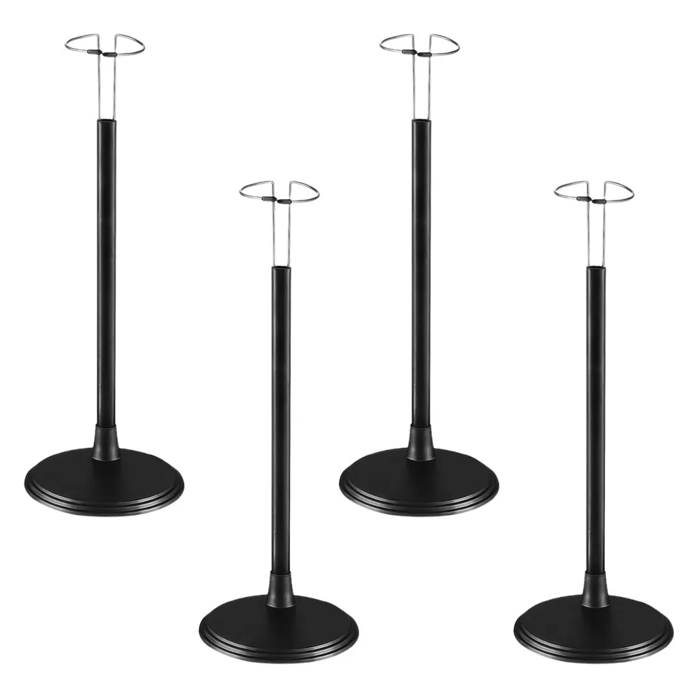 

4Pcs Black Adjustable Waist Clip Plastic Holder Stands for 18 Inch Figures Action Figure Display Rack Base Support Bracket
