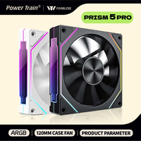 Power Trian PRISM 5 PRO PC Chassis Fan 120mm 5V 3PIN ARGB 4 Pin PWM Quiet Cooling Fan 12V Large Air Volume 45.2CFM/600-1500RPM