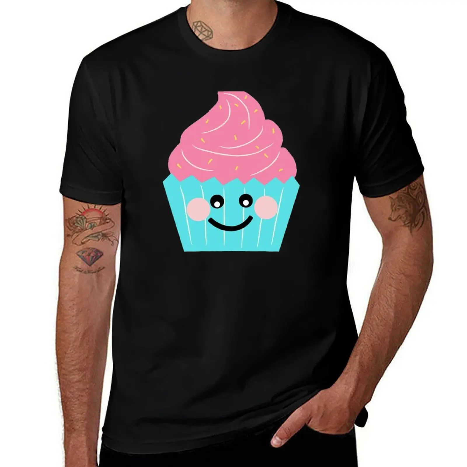 Sweet Strawberry Cupcake T-Shirt Fashion Casual Short Sleeve T-Shirt