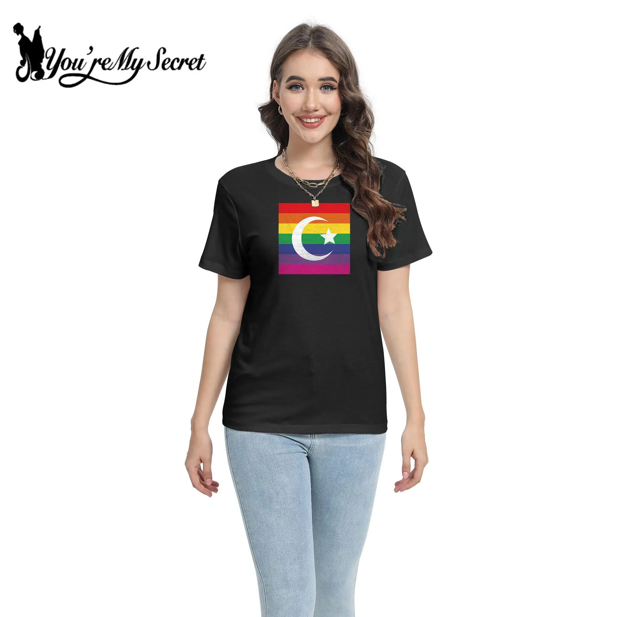 You're My SecExamen-Économie de fête gay pride pour femmes, haut adt décontracté, manches courtes, noir, impression 3D, vêtements pour femmes