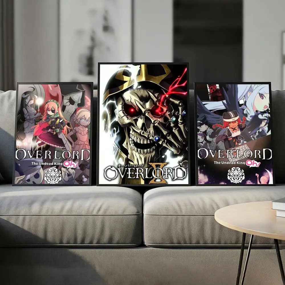 Anime O-Overlord The Undead King Poster Modern Aesthetic Wall Art Print Room Decoration Items for Bedroom Home Decor Gift