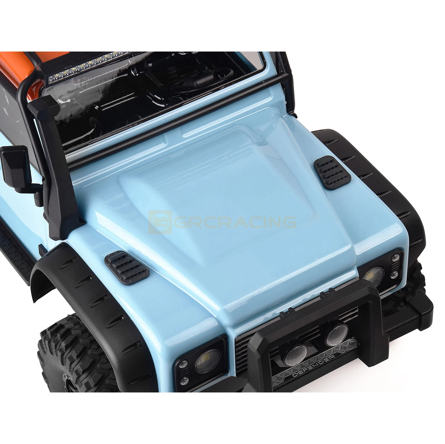 1 zestaw plastikowych czarnych kratek wlotu powietrza do samochodu gąsienicowego 1/8 RC MJX do akcesoriów H8H DEFENDER