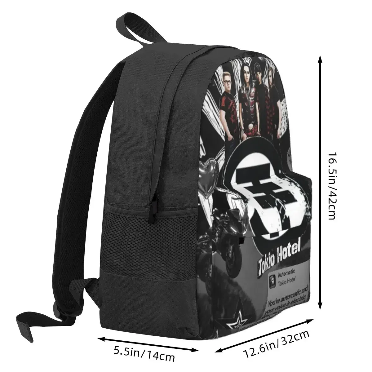 Tokio Hotel Backpack Daypack Large Capacity Boys Girls BookBag School Bag Shoulder Bags for Men Women