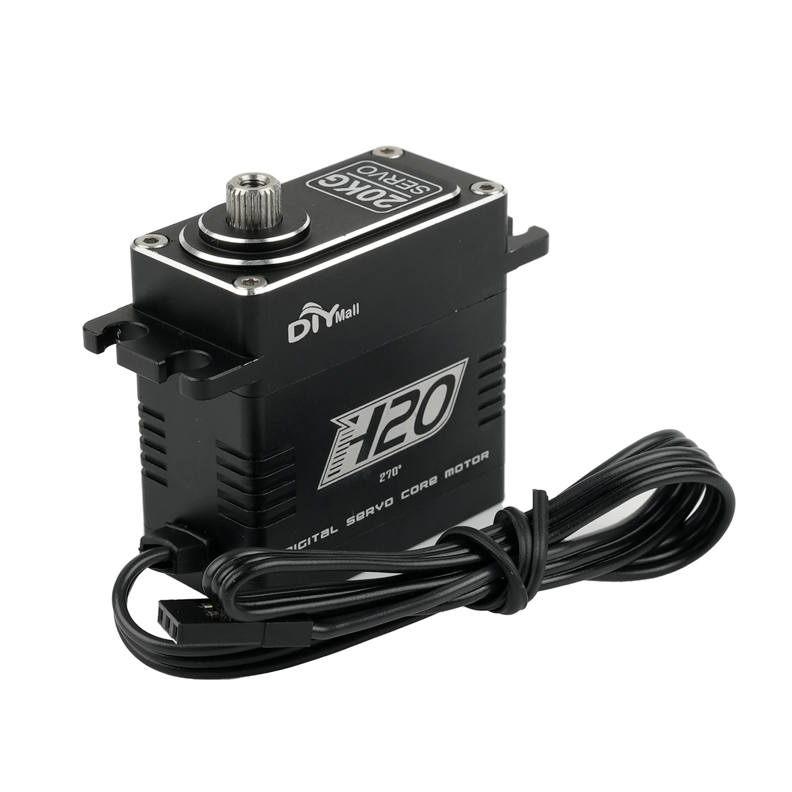 20kg Full Metal Digital Servo 180°/270°/360° Metal Gear Carbon Brush Motor Servo For 1/8 1/10 1/12 RC Car Truck Helicopter Robot