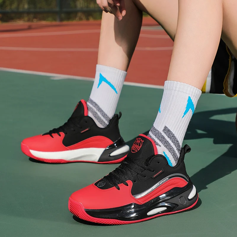 Mens Basketball Shoes Cushioning Breathable Quick Support Traction Professional Mens Sports Shoes Indoor Training Shoes