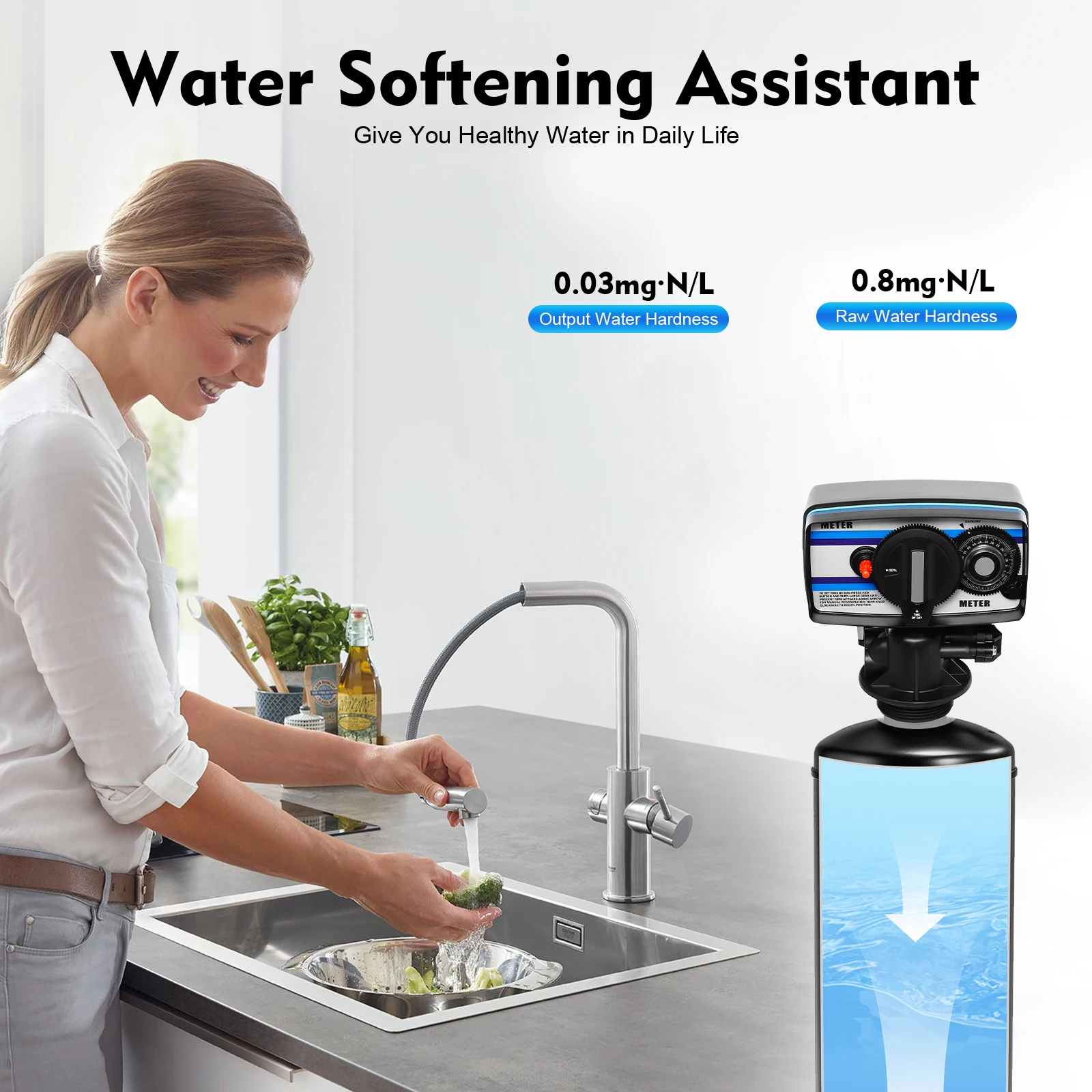 

Digital Control Valve for Water Softener 5600SM Rate&Time Control Valve Water Softener Smart Control System for Hotel Family