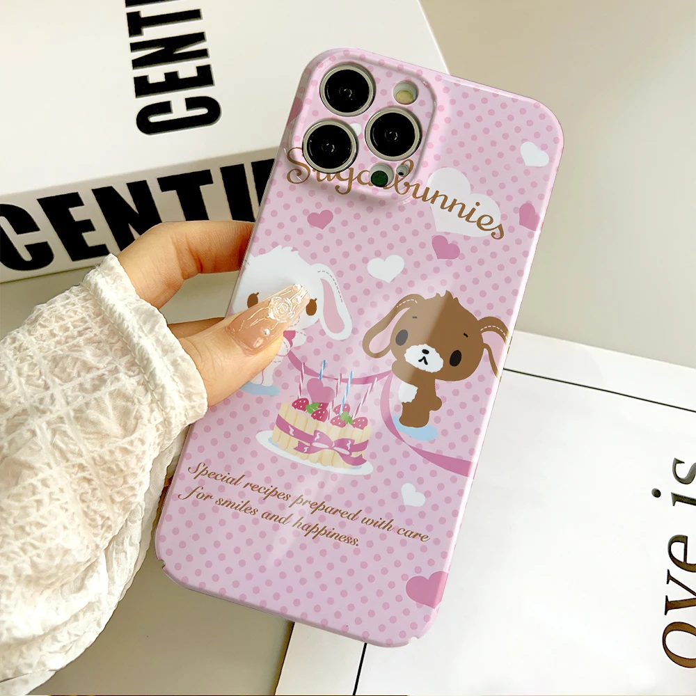 MINISO SUGARBUNNIES جراب هاتف لهاتف سامسونج S21Fe S23 22 Ultra Plus A 04E 33 5G HD غطاء صلب فيلم شل