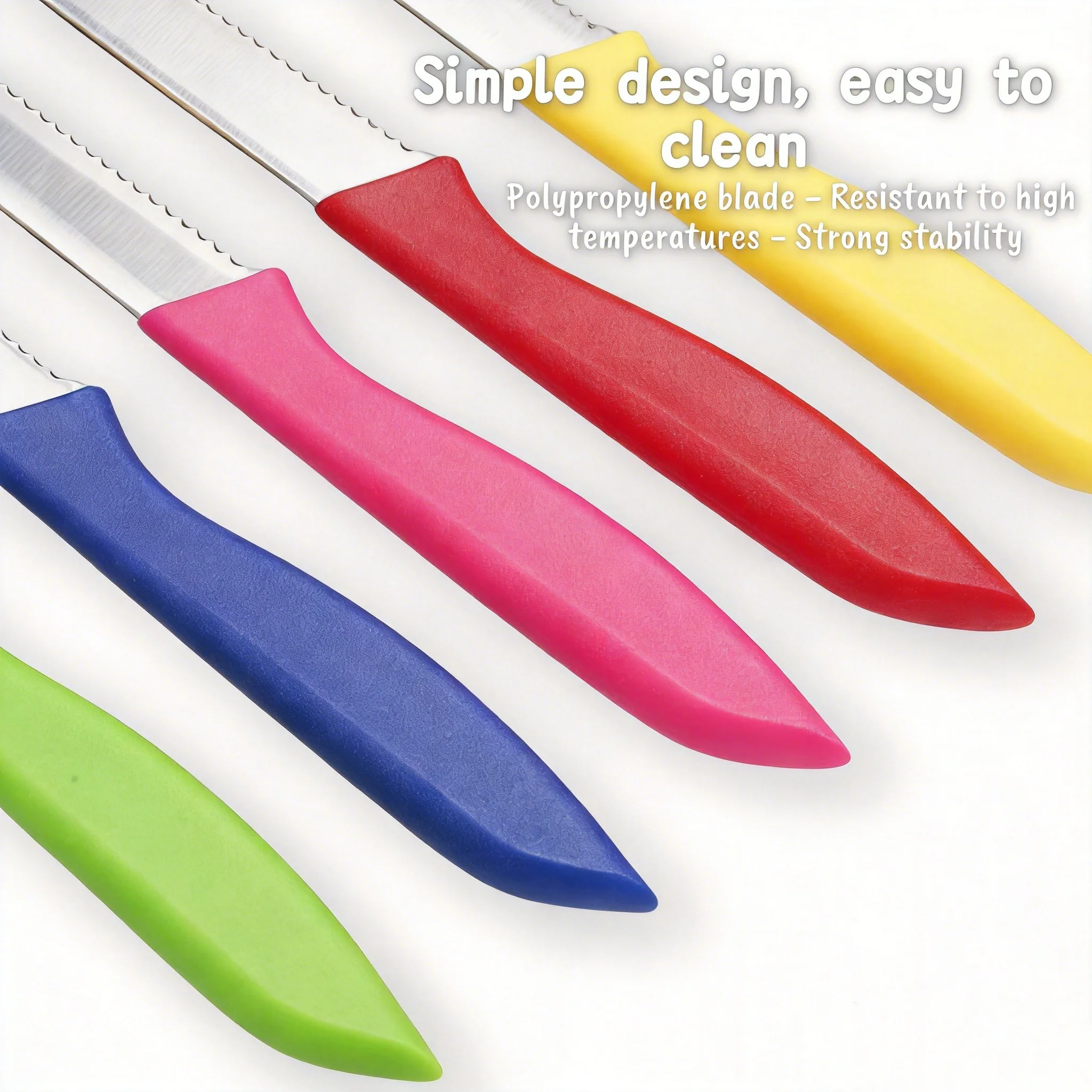 1/4/5/8-piece steak knife set, kitchen non-slip handle stainless steel serrated kitchen knife, bread and fruit cutting knife