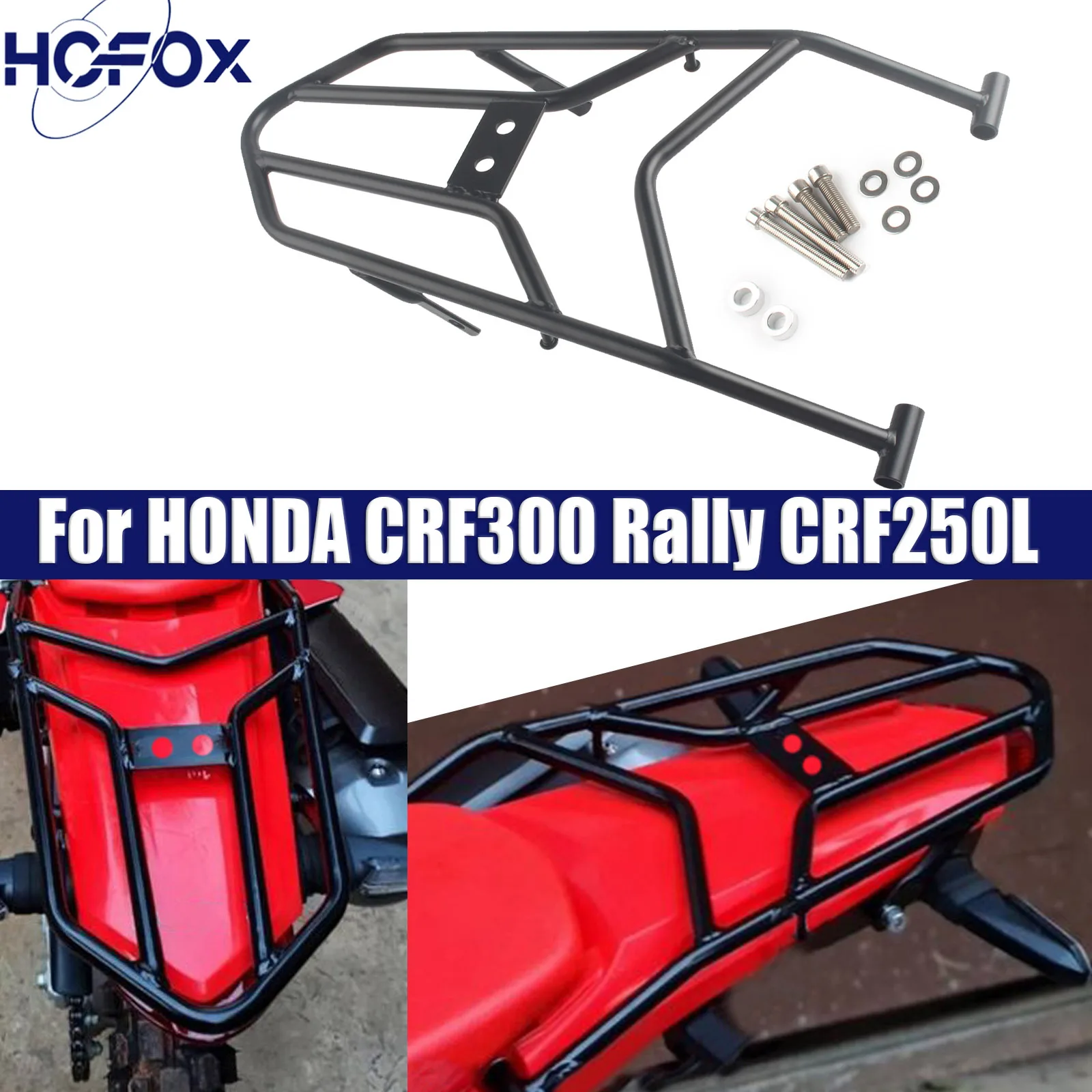 

Rear Rack Luggage Bracket Seat Shelf Cargo Box for Honda CRF300L CRF300 Rally CRF 250L 2021 2022 Motorcycle Accessories
