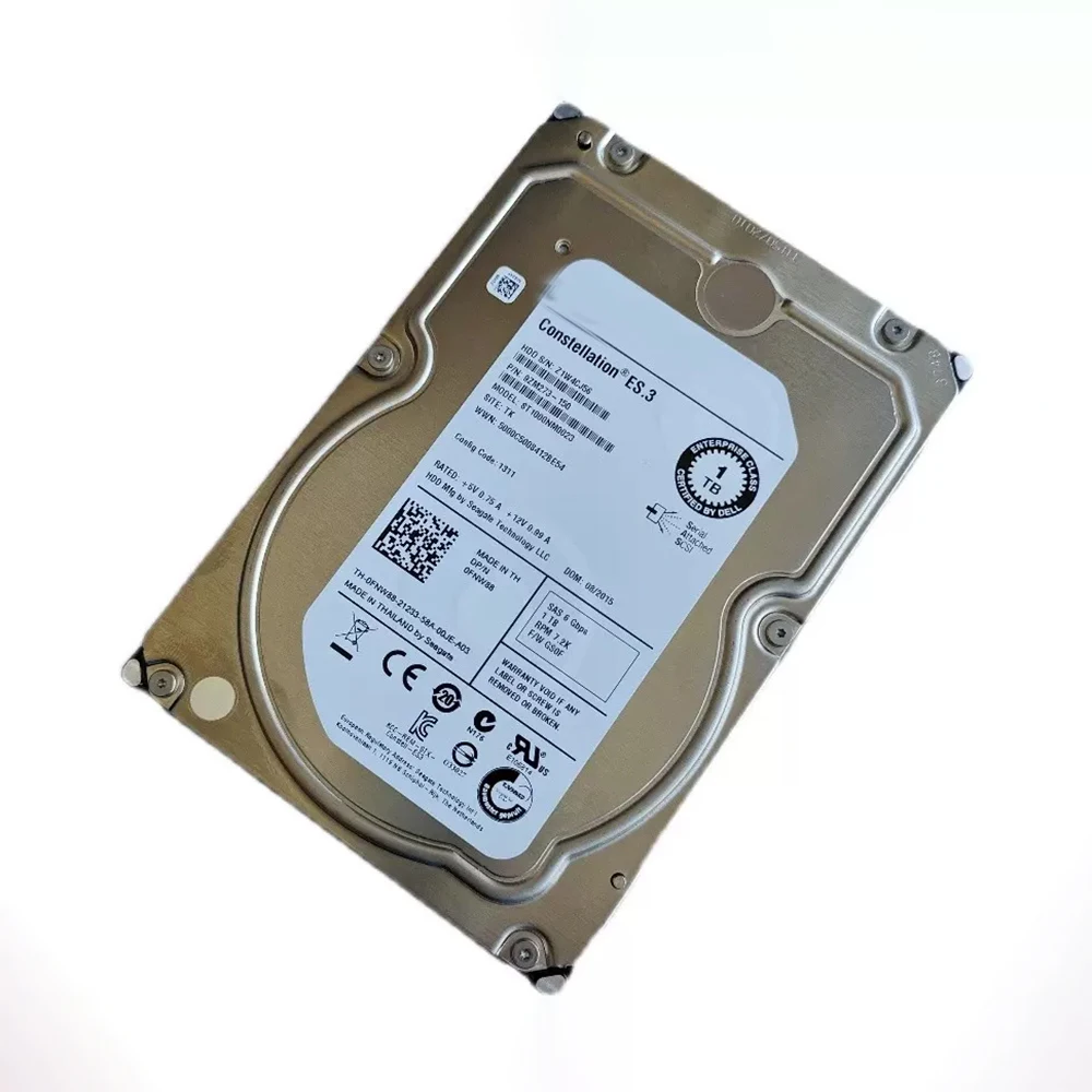 For DELL 1TB 3.5'' 7.2K 1T 6Gb SAS ST1000NM0023 0FNW88 Hard Drive HDD