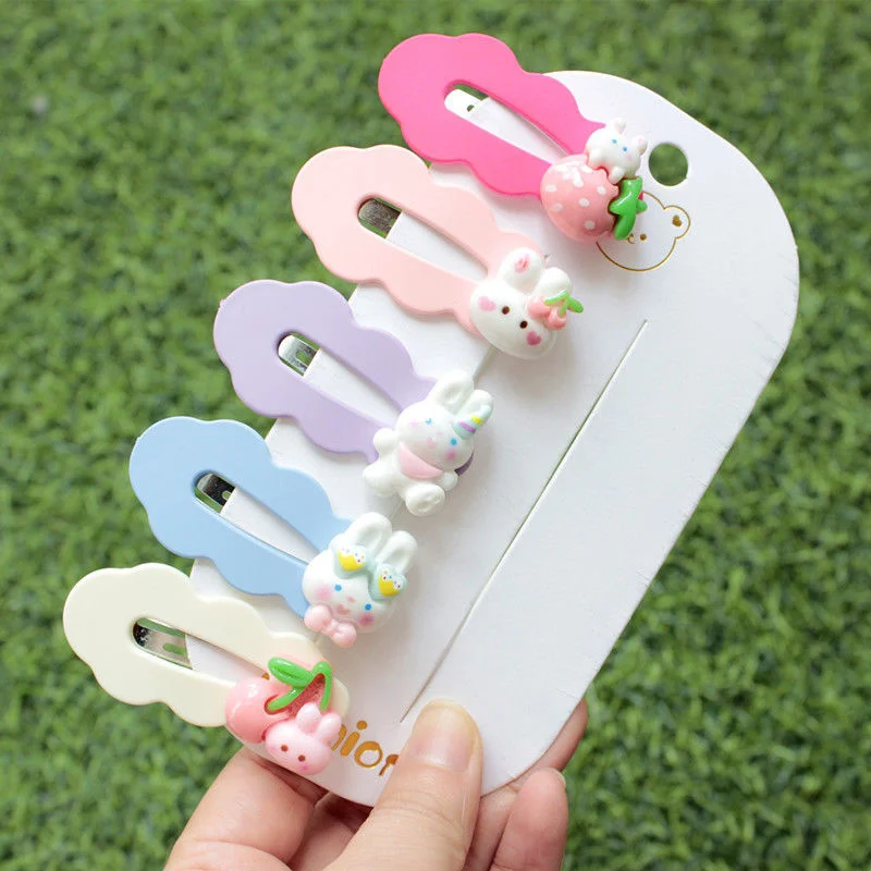 Beverage small hairpin cute ins sweet girl heart student cute cartoon fringe clip hairpin children girl