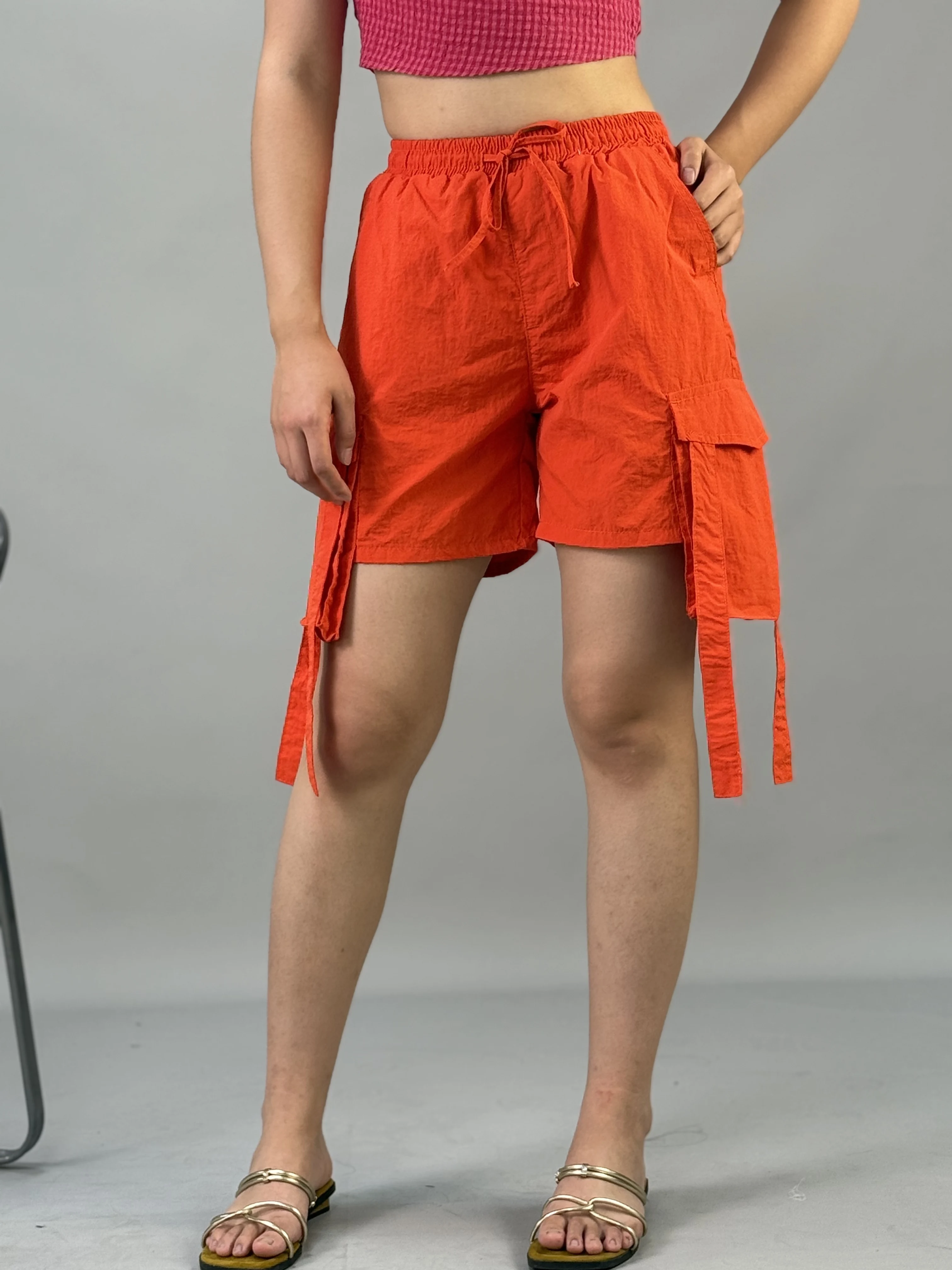 

2025 Summer Women's Shorts Trendy Large Pocket Design Breathable and Comfortable Fabric Free Shipping on Promotion