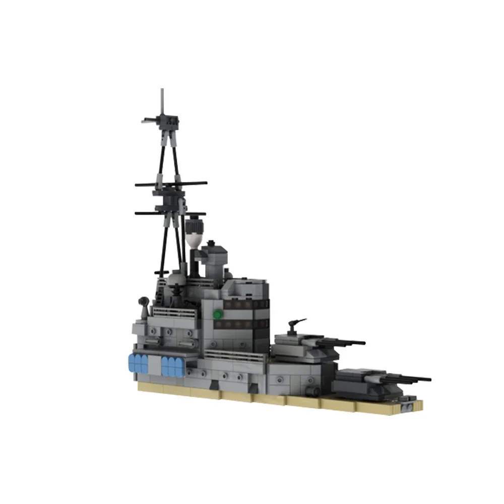 Gobricks MOC HMS Belfast 1939 مجددة WW2 نموذج الطوب WW2 سفينة حربية عسكرية بنة مجموعة ألعاب تعليمية لجمع الهدايا