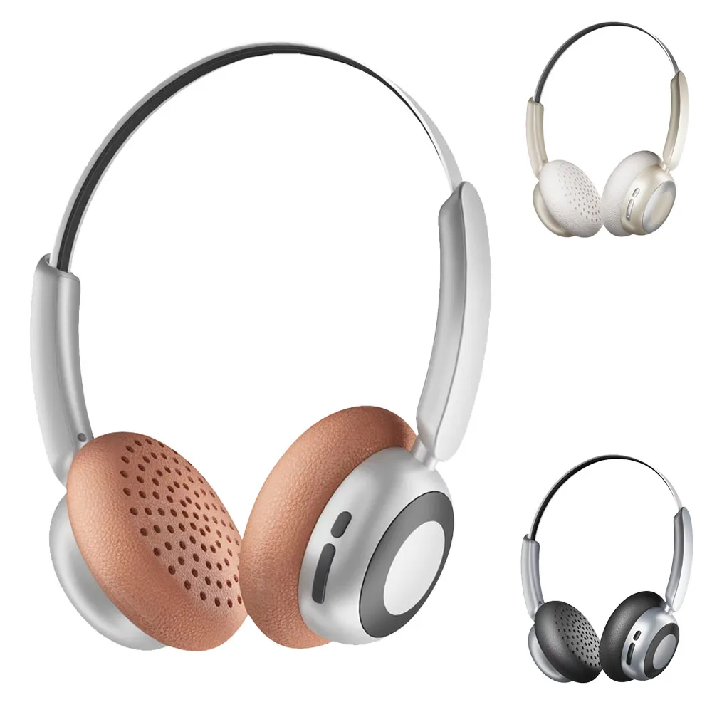 Poyatu Retro Wireless Headphone Stereo Classic Open Hifi On-ear Bluetooth Earphones Portable Lightweight Headset PYT02
