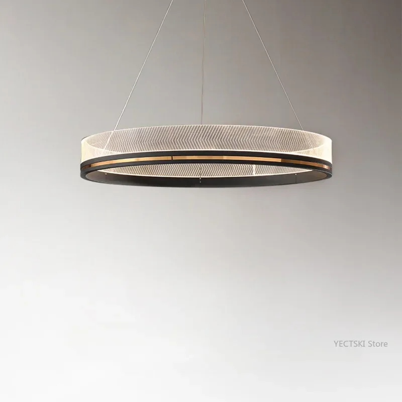 

GHJUYIOL Nordic Italian style light luxury living room pendant light, modern, simple, atmospheric, circular high-end light