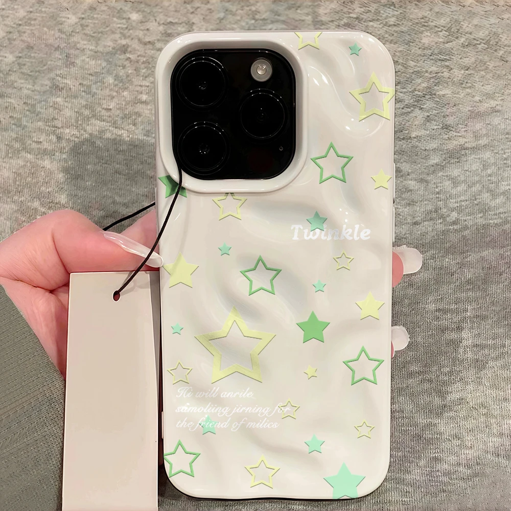 Koreanische Stars Mode Handyhülle für iPhone 17 16 15 14 13 12 11 Pro Max 14 Plus 17Air Falten-Wellen Weiche Silikon Anti-Sturz-Hülle – Detail 12