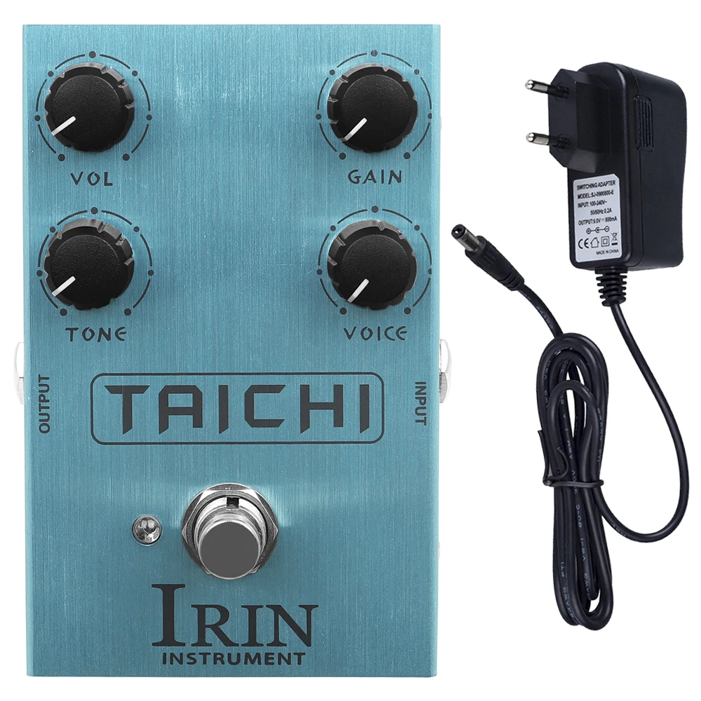 

IRIN Taichi Guitar Effect Pedal Metal Electric Guitar Effector Low Gain Overdrive Effect Pedal Accessories with US/UK/AU/EU Plug