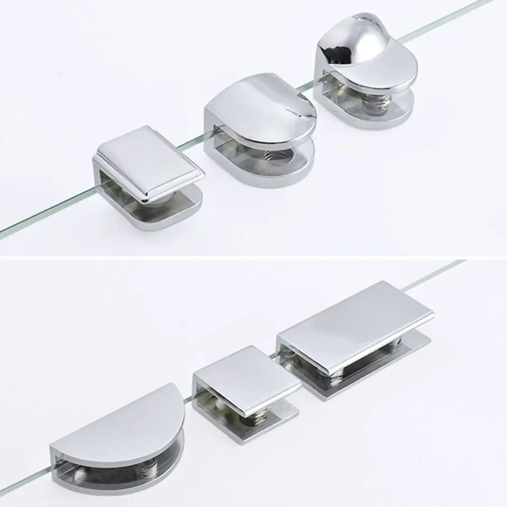 Hardware Wardrobe Cupboard Furniture Accessories Frameless Clamp Shelves Clips Glass Clamp Shelf Holder Support Panel Bracket