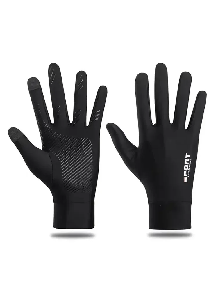 AliExpress NONE Men's and Women's Touch Screen Anti Slip Gloves Outdoor Fishing Waterproof Sunscreen Gloves Summer Ice Silk Thin Cycling Glove