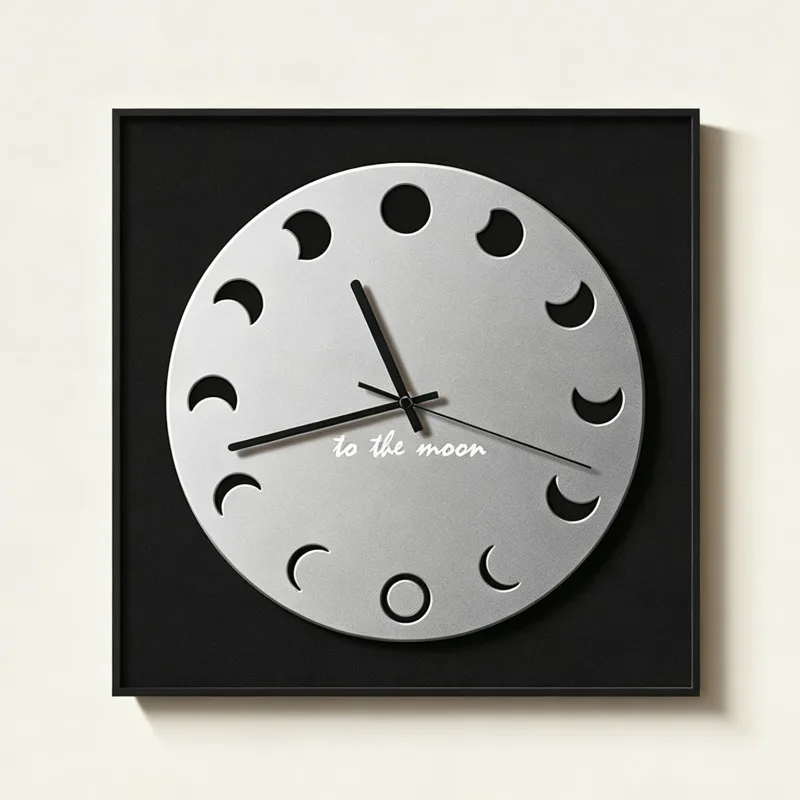 Home Decor Wall Clocks Minimalist Hanging Clock Living Room Moon Style Walls Clock Desktop Ornaments Clocks with Outer Frame