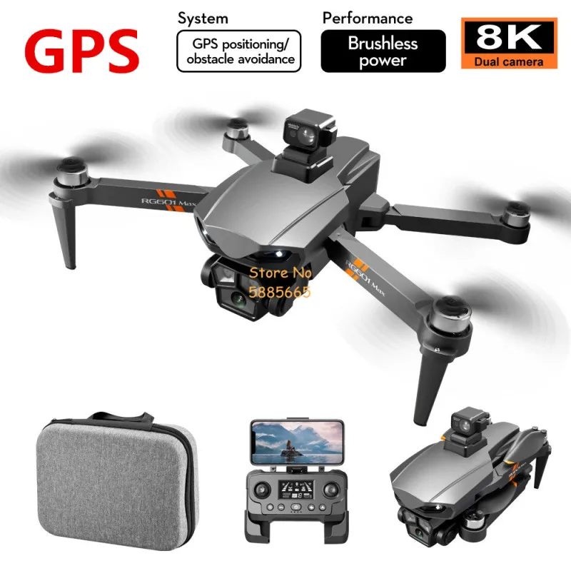 8K HD Laser Hindernisvermeidung Bürstenlose FPV RC Drohne 5G GPS Optischer Fluss Dual Positionierung Auto Reutrn Fernbedienung Quadcopter