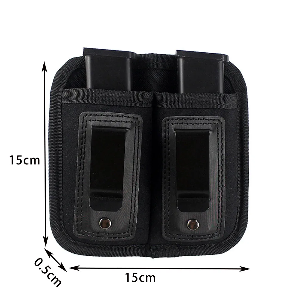 Einzel-/Doppelt verdeckte Magazintasche für 9 mm.40.45.380.357 IWB Mag Holster Outdoor Jagd Gürteltasche Messer Taschenlampentasche – Detail 5